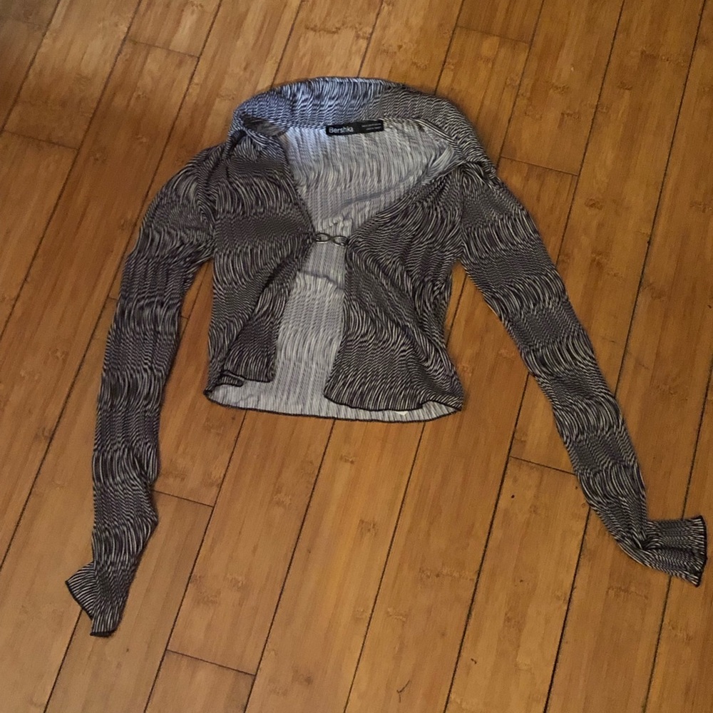 Bershka stripe crop top nwot